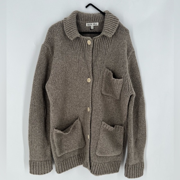 Alex Mill Sweaters - Alex Mill Sabine Collared Wool Blend Cardigan Sweater In Tiramis